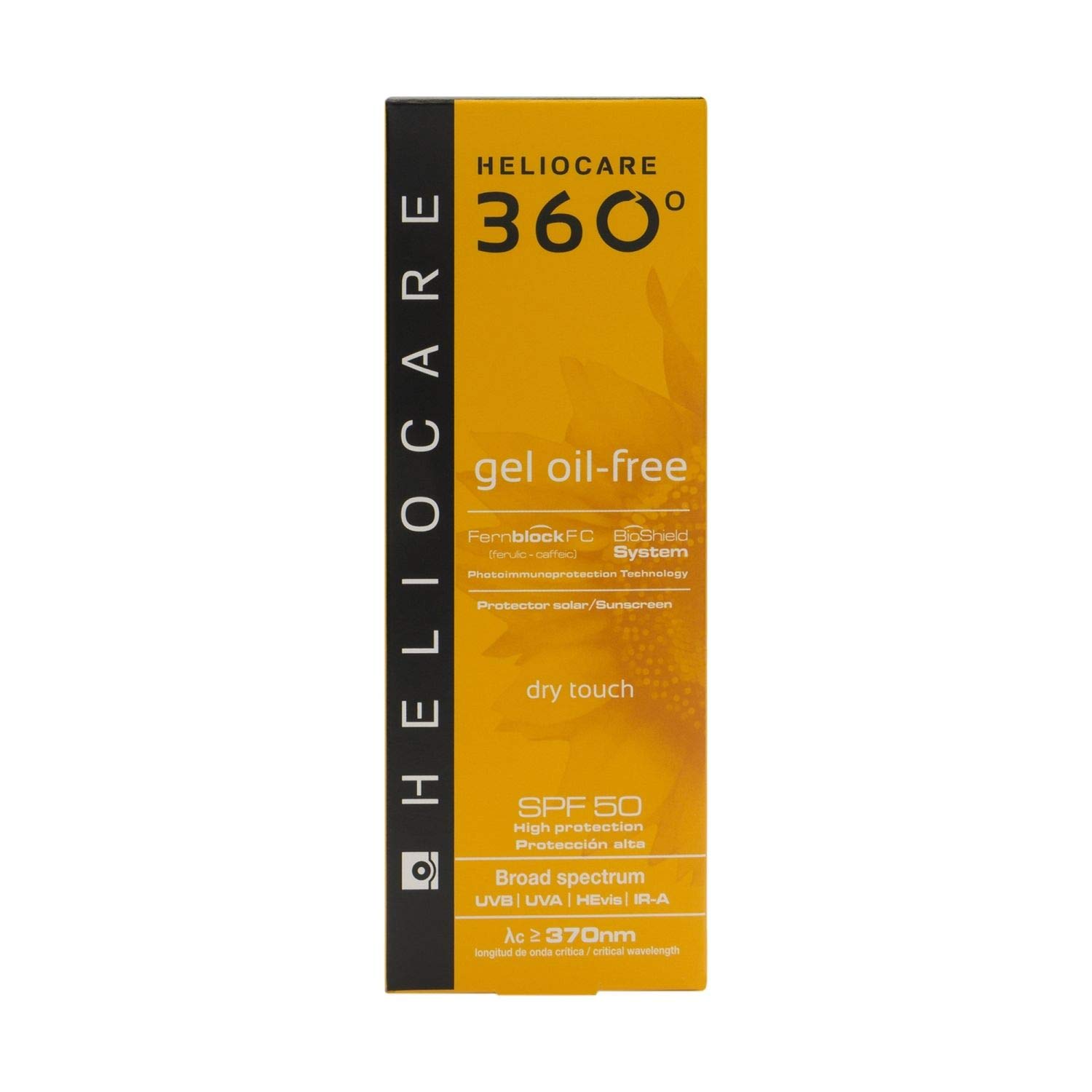 Heliocare 360 SPF 50+ Oil-Free Gel 50ml - UVA and UVB Rays Protector - Sun Care